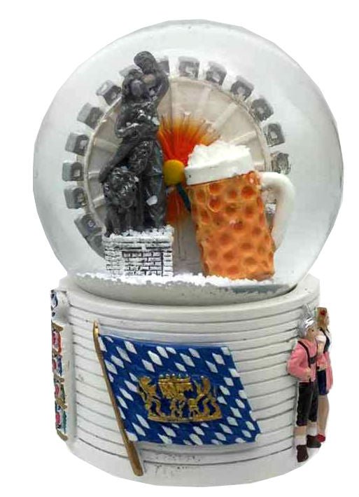 Souvenir Schneekugel München Oktoberfest Bayern - Luftblase - Schneekugelhaus