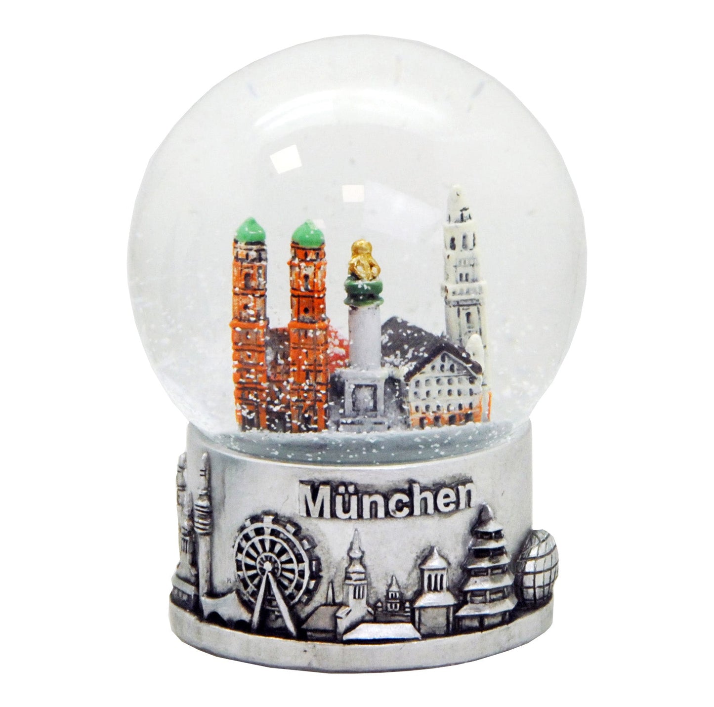 Souvenir Schneekugel München Skyline 80mm - Schneekugelhaus