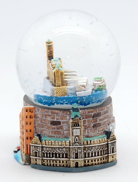 Souvenirschneekugel Hamburg Landungsbrücken - Luftblase - Schneekugelhaus