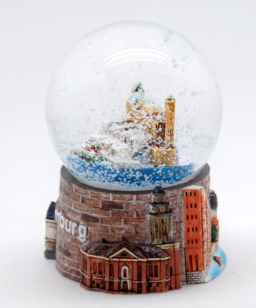 Souvenirschneekugel Hamburg Landungsbrücken - Luftblase - Schneekugelhaus