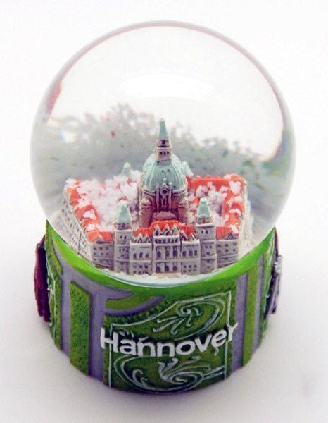 Souvenirschneekugel Hannover Rathaus - Luftblase - Schneekugelhaus