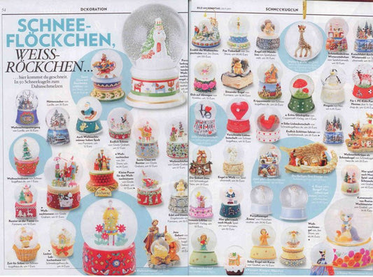 Bild am Sonntag BAMS mit einer Doppelseite über Schneekugeln - Schneekugelhaus