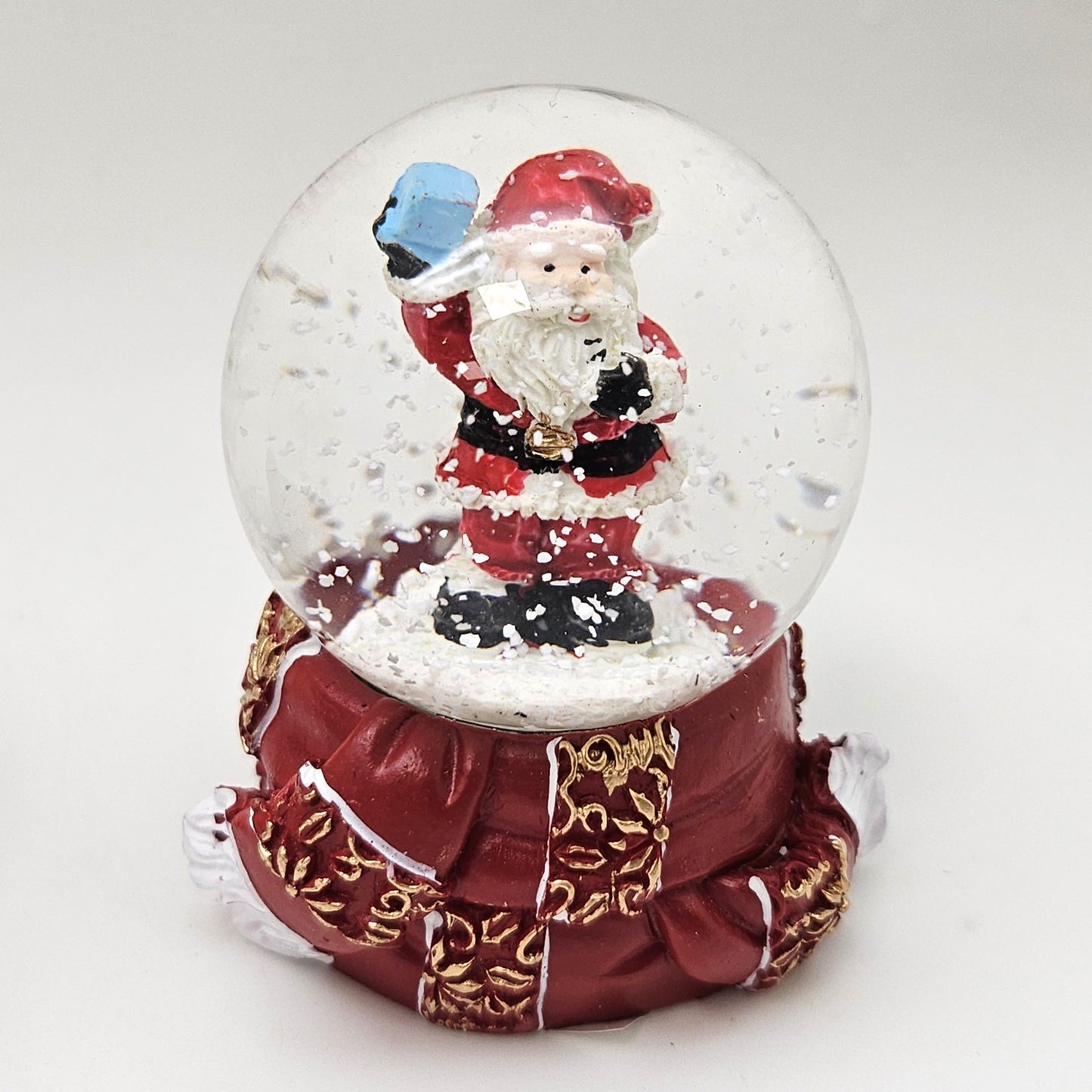 Adventspaket groß - Schneemann rot gold mit 8 Schneekugeln in zwei Größen