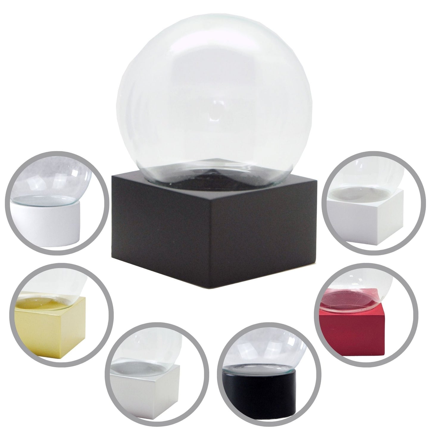 100mm Bastelset Polyresin Sockel in verschiedenen Varianten - DIY - Schneekugel - Schneekugelhaus