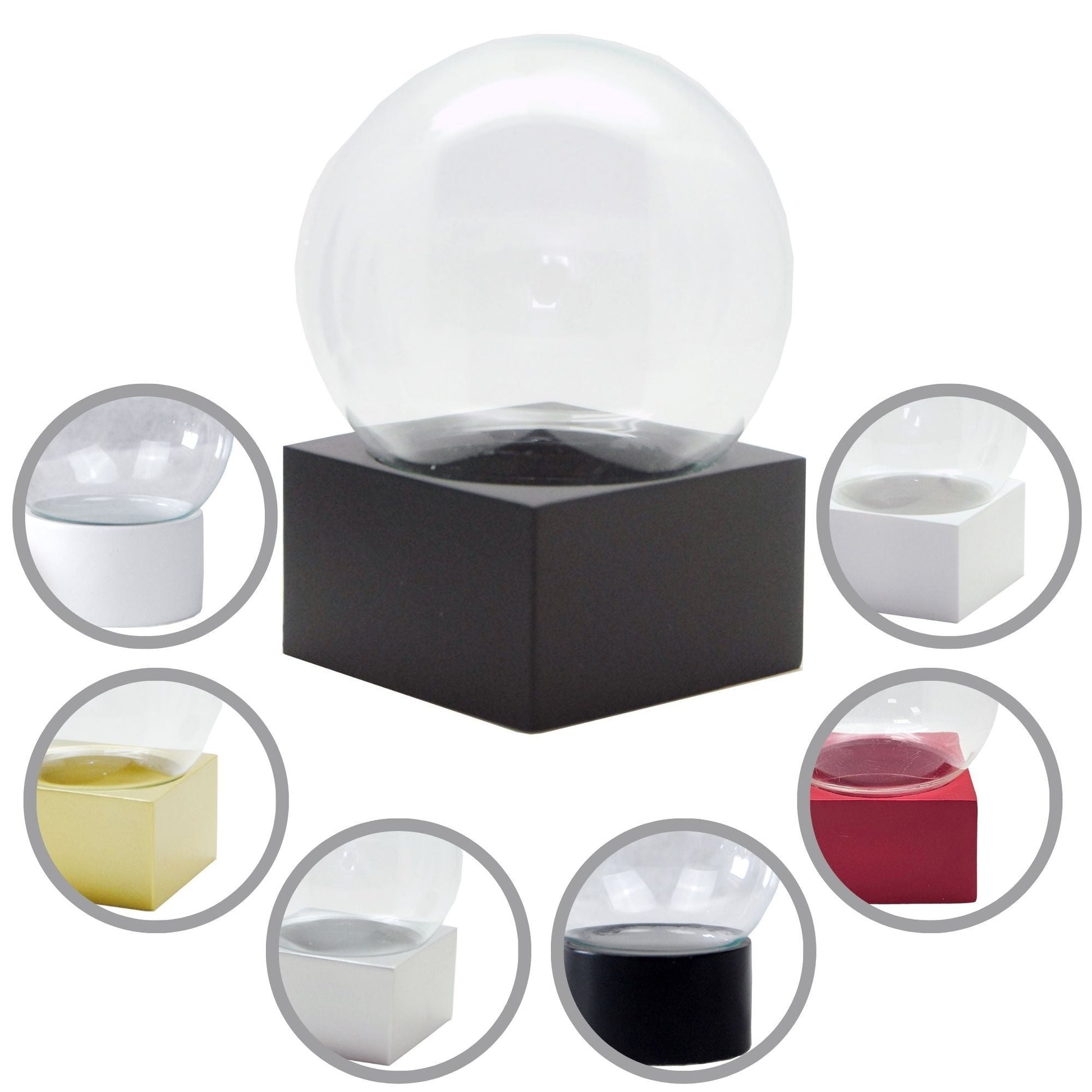 100mm Bastelset Polyresin Sockel in verschiedenen Varianten - DIY - Schneekugel - Schneekugelhaus