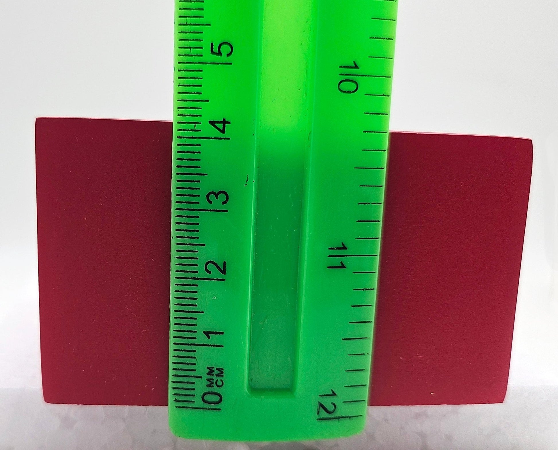 100mm Bastelset Polyresin Sockel rot eckig mit DIY - Schneekugel - Schneekugelhaus