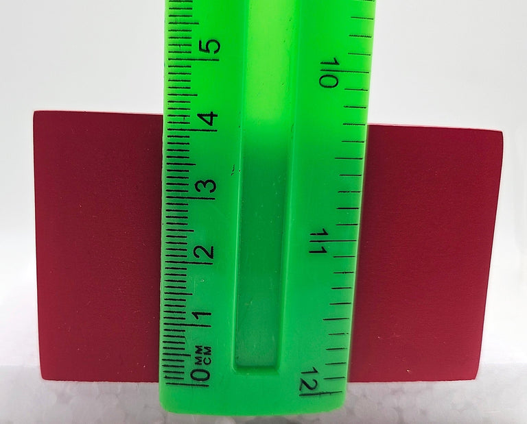 100mm Bastelset Polyresin Sockel rot eckig mit DIY - Schneekugel - Schneekugelhaus