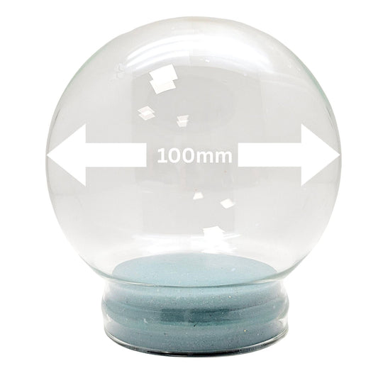 100mm Glas für DIY - Schneekugel - Schneekugelhaus
