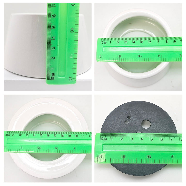 120mm DIY - Schneekugelset weiß - Set aus Bastelglas und Sockel weiß - 1x Schnee - Schneekugelhaus