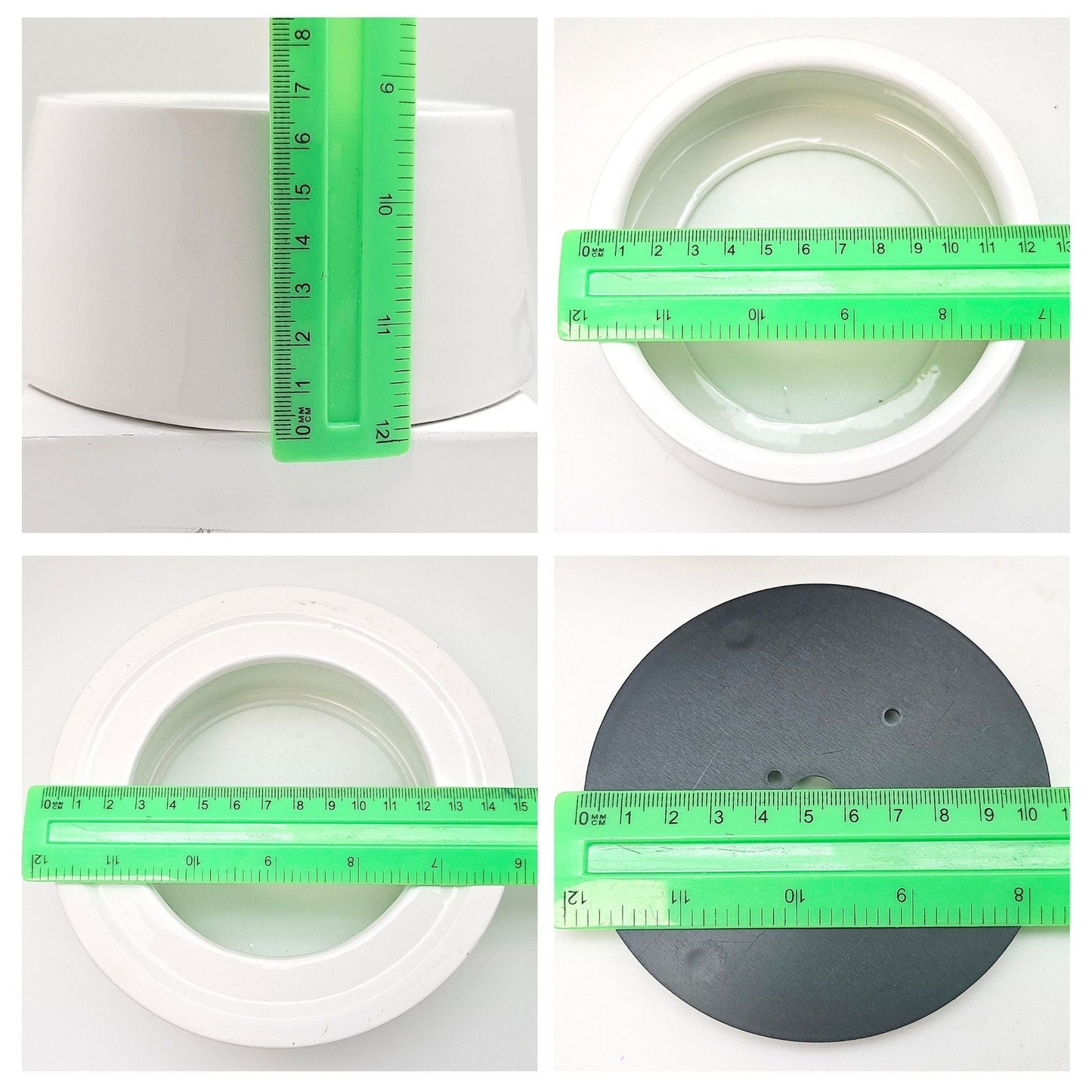 150mm DIY Schneekugelset weiß mit Sockel Porzellan für Spieluhr - 1x Schnee - Schneekugelhaus