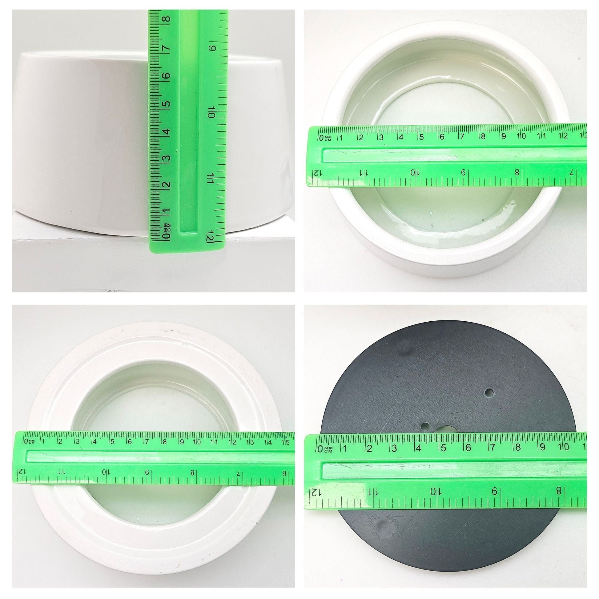 150mm DIY Schneekugelset weiß mit Sockel Porzellan für Spieluhr - 1x Schnee - Schneekugelhaus