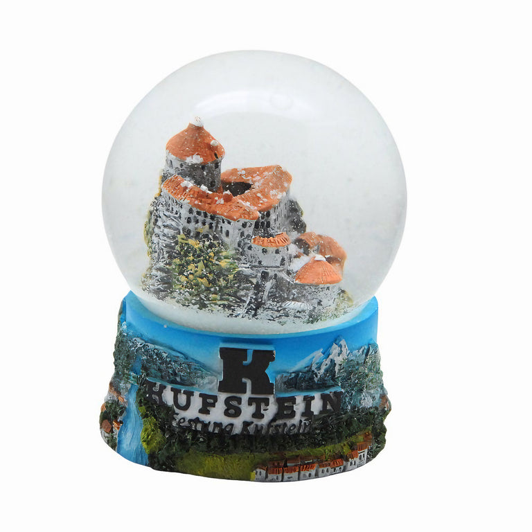 Souvenir Schneekugel Kufstein mit Festung Kufstein und Kufsteiner Land