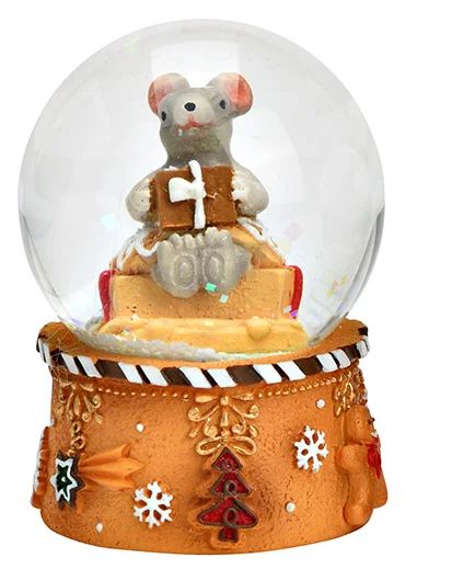 Dekopaket - Ballerina Nussknacker mit Mäusekönig mit 3 Schneekugeln in mehreren Größen - Schneekugelhaus