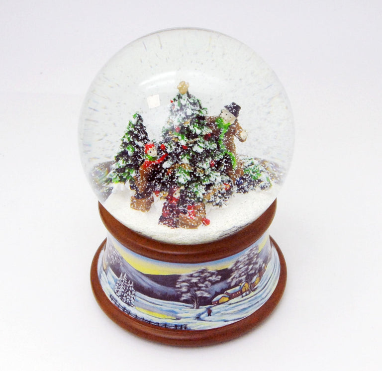 Glitzernde Schneekugel Mit Wirbeleffekt – Weihnachtsdekoration 8x13 Cm, Harz & Glas