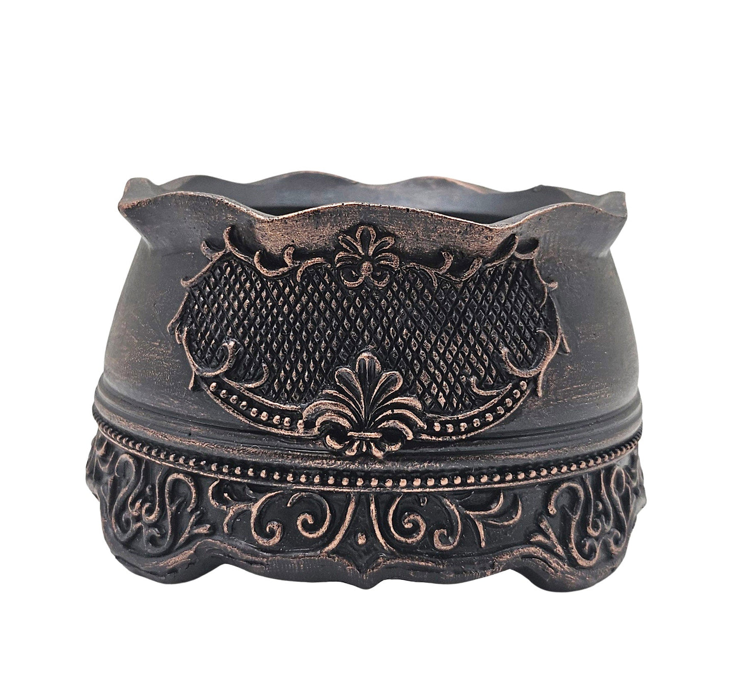 Sockel Kupfer antik für 100mm DIY - Schneekugel - Schneekugelhaus