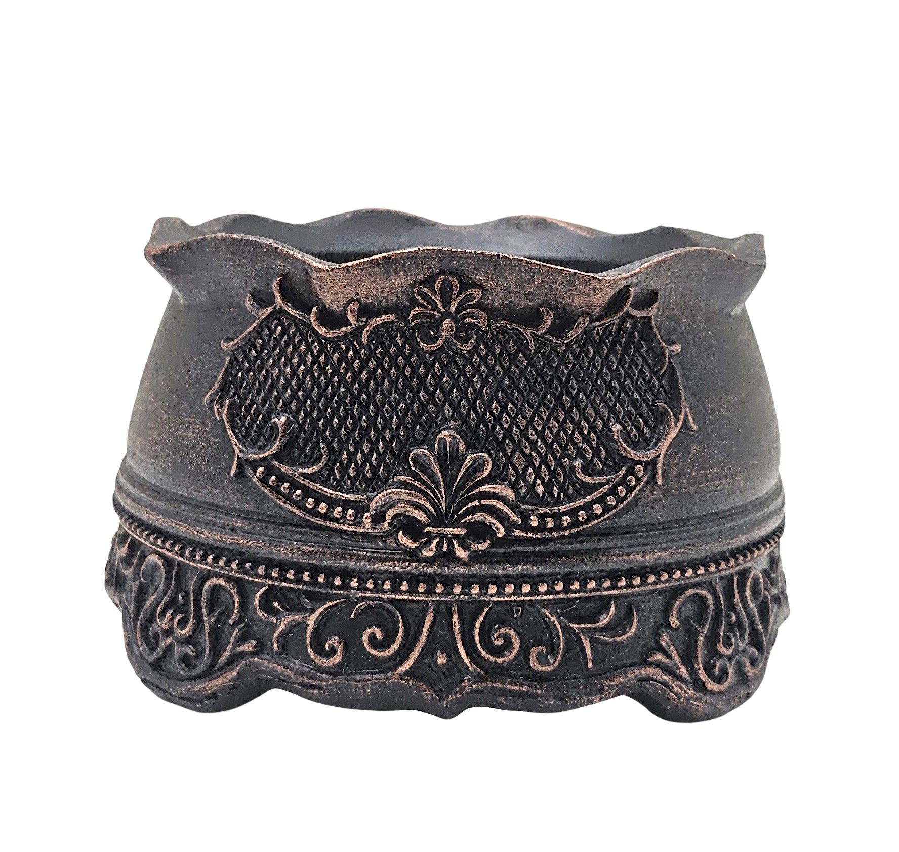 Sockel Kupfer antik für 100mm DIY - Schneekugel - Schneekugelhaus