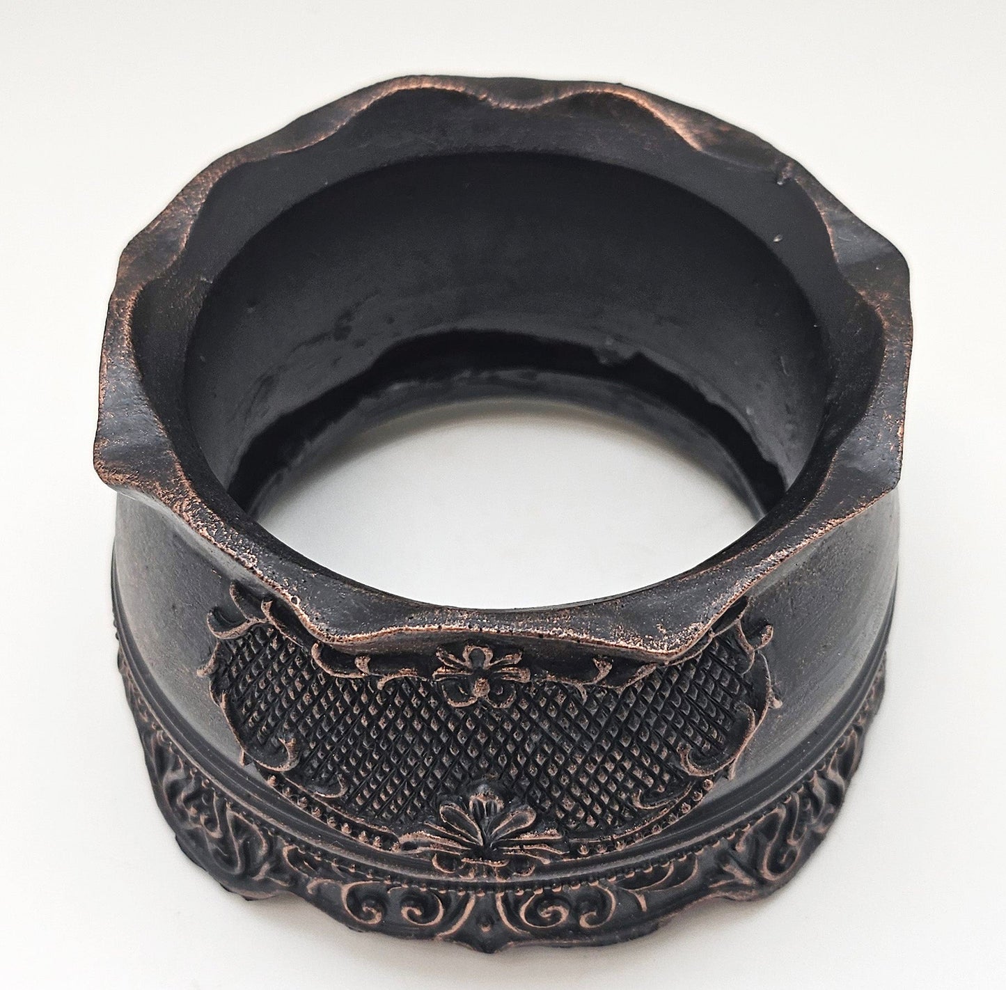 Sockel Kupfer antik für 100mm DIY - Schneekugel - Schneekugelhaus