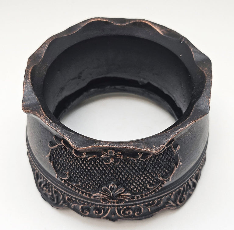 Sockel Kupfer antik für 100mm DIY - Schneekugel - Schneekugelhaus