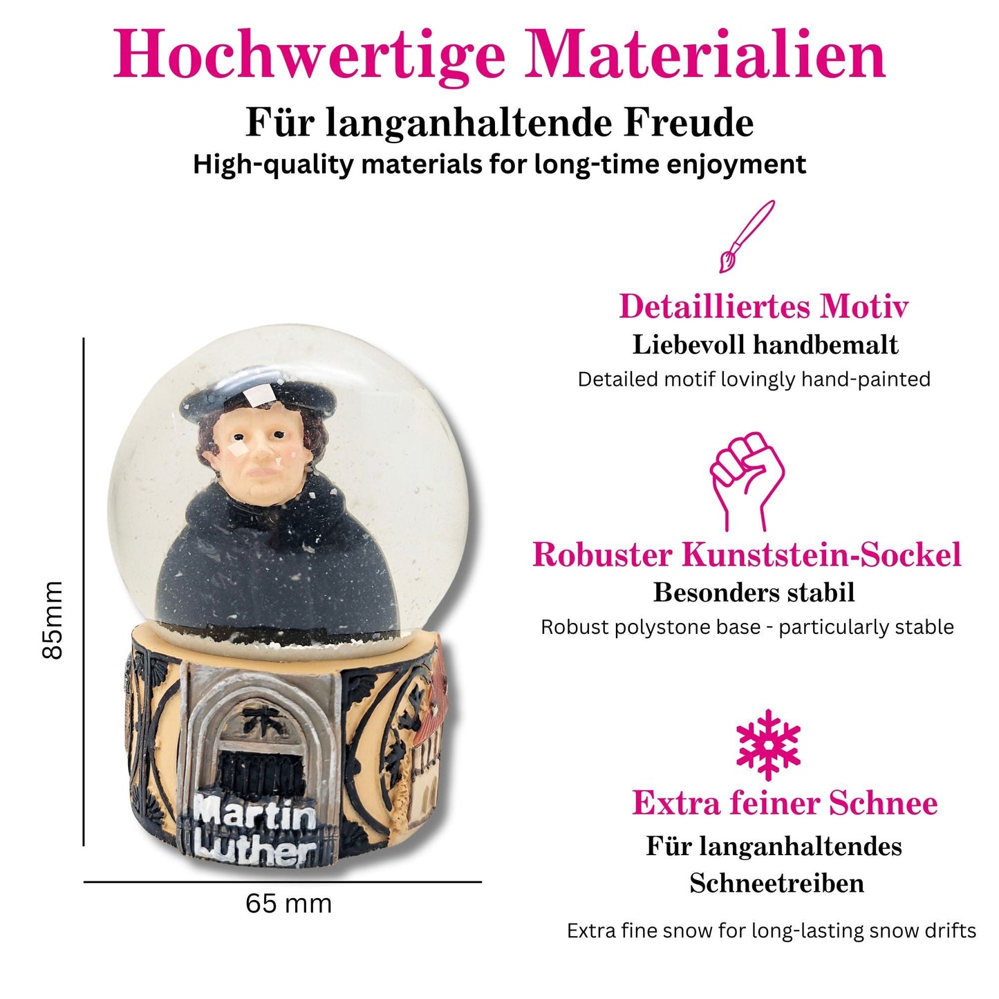 Souvenir Schneekugel Martin Luther - Schneekugelhaus