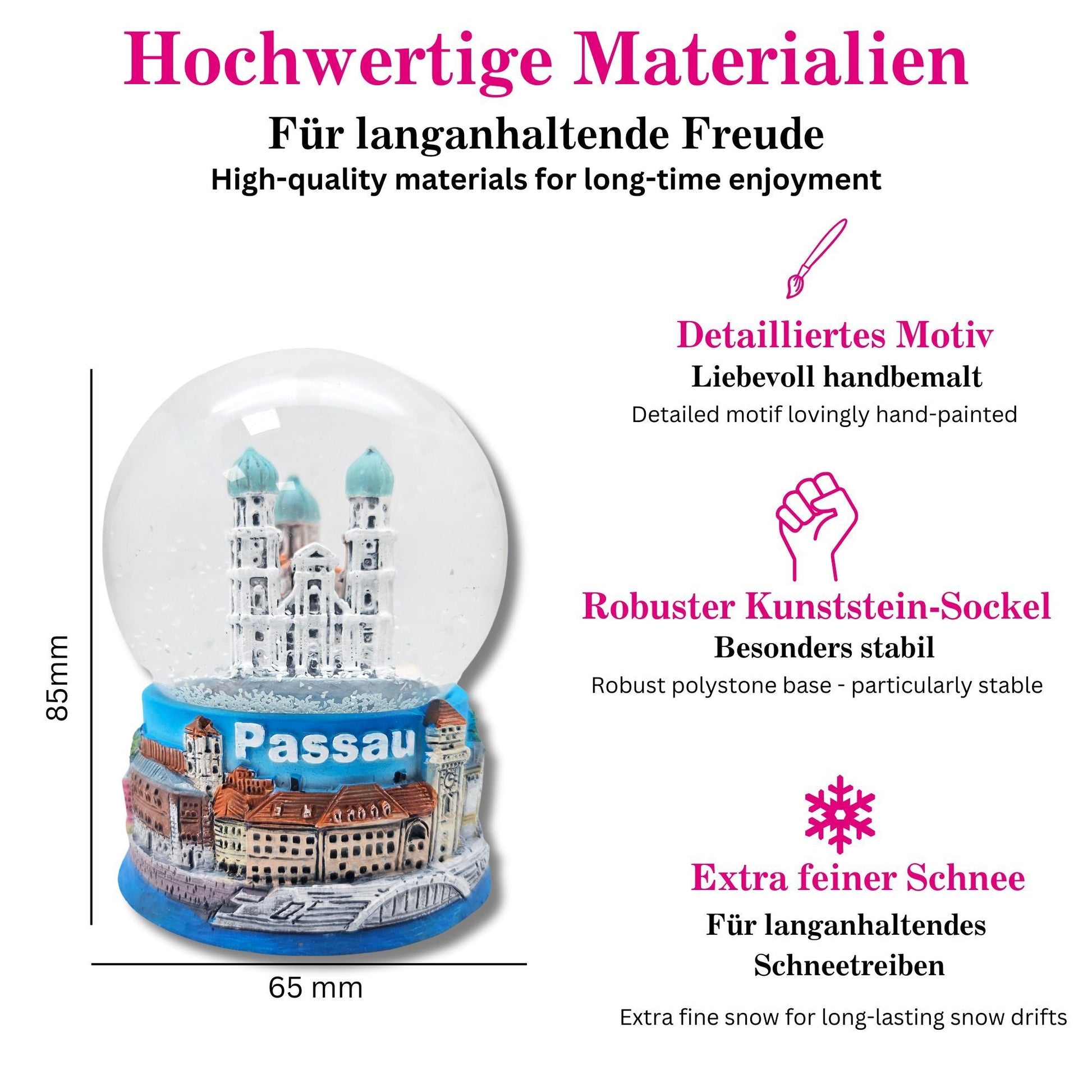 Palle di vetro con neve Vienna - Manufaktur Perzy 100% originali Palle di vetro con neve Vienna - Manufaktur Perzy 100% originali