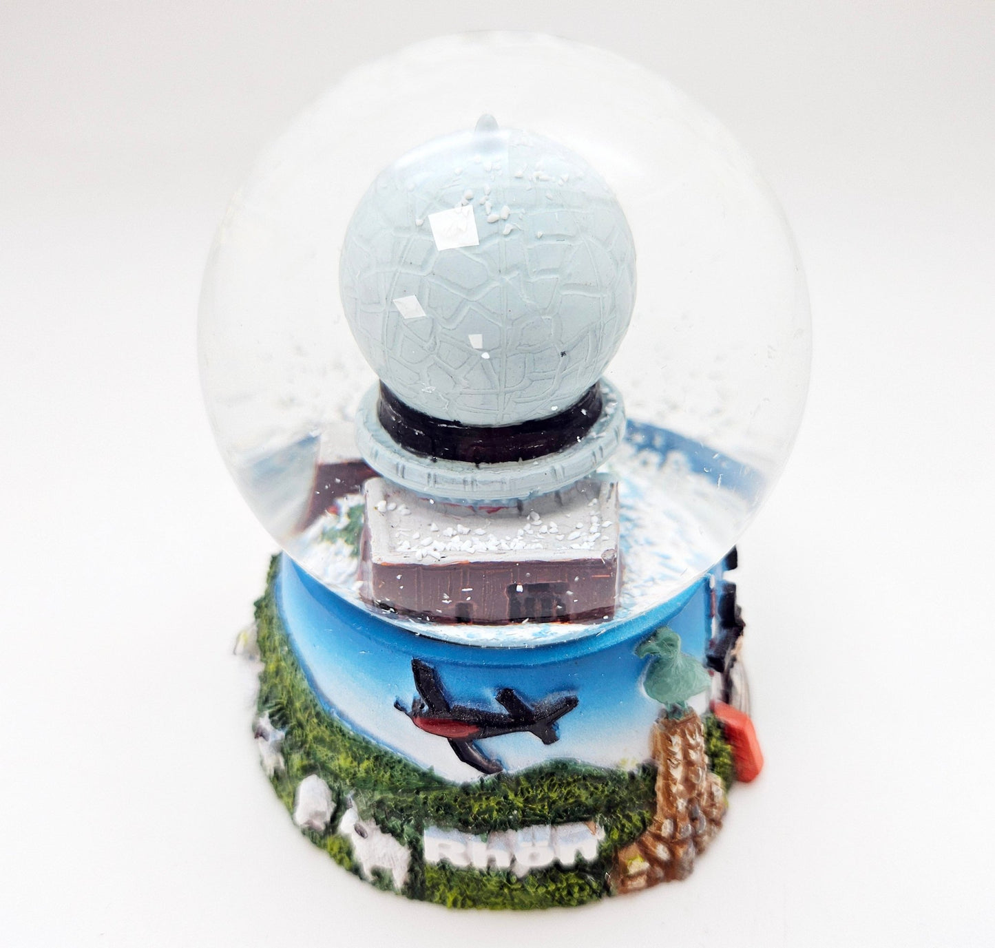 Souvenir Schneekugel Rhön mit Wasserkuppe Kloster Kreuzberg Rhönschaf Segelflieger B: 6,5 H: 8,5 - Schneekugelhaus