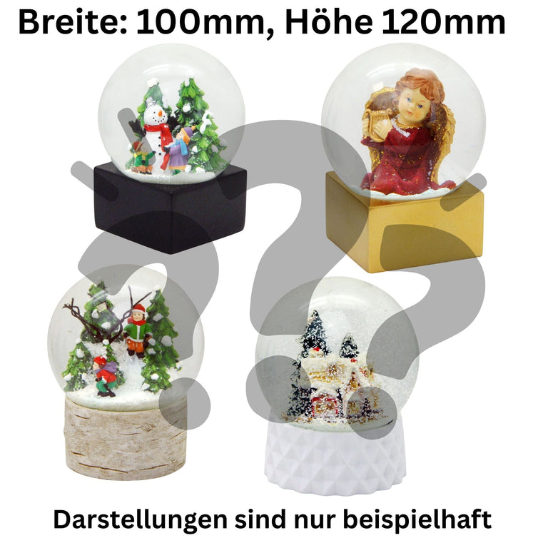 Surprise - Paket: 1 Schneekugel PURE - Line Durchmesser 100mm - Auswahl zufällig - Schneekugelhaus