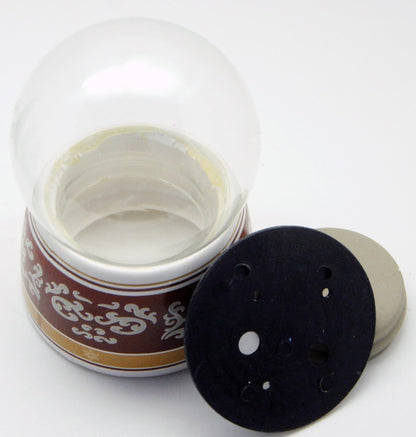 100mm-Do-it-Yourself Schneekugel mit rotem Sockel mit Ornament Bordüre - Schneekugelhaus