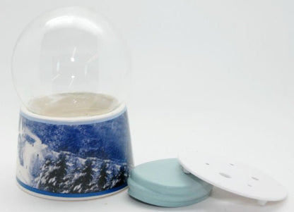 100mm-Do-it-Yourself Schneekugel mit Sockel Winterlandschaft hell für Spieluhr - Schneekugelhaus