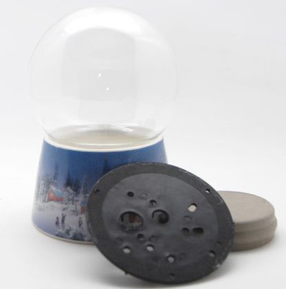 100mm-Do-it-Yourself Schneekugel mit Sockel Winterlandschaft hell für Spieluhr - Schneekugelhaus