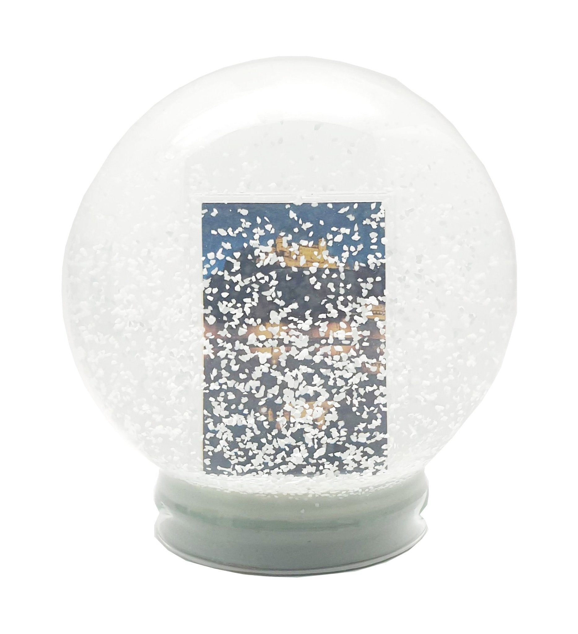 100mm Glas mit Fotoeinsatz für eine Foto-Schneekugel - Schneekugelhaus