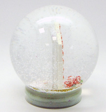 100mm Glas mit Fotoeinsatz für eine Foto-Schneekugel Bilderrahmen mit Rosen - Schneekugelhaus