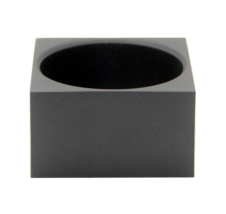 100mm Polyresin Sockel schwarz eckig für DIY-Schneekugel - Schneekugelhaus