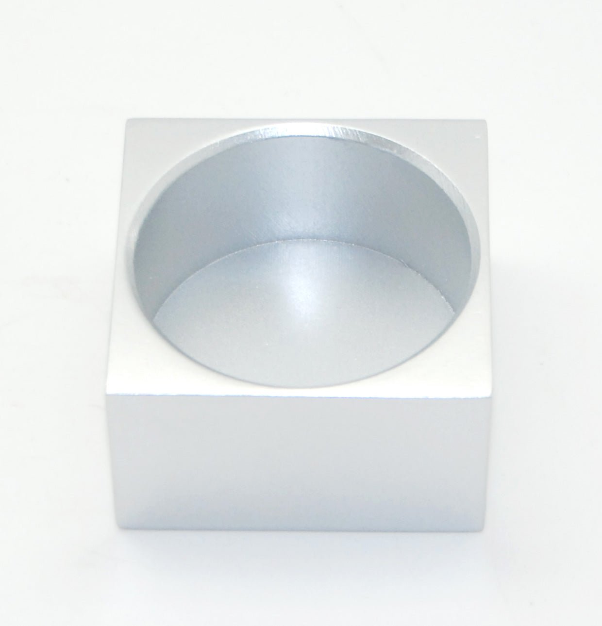 100mm Polyresin Sockel silber eckig für DIY-Schneekugel - Schneekugelhaus