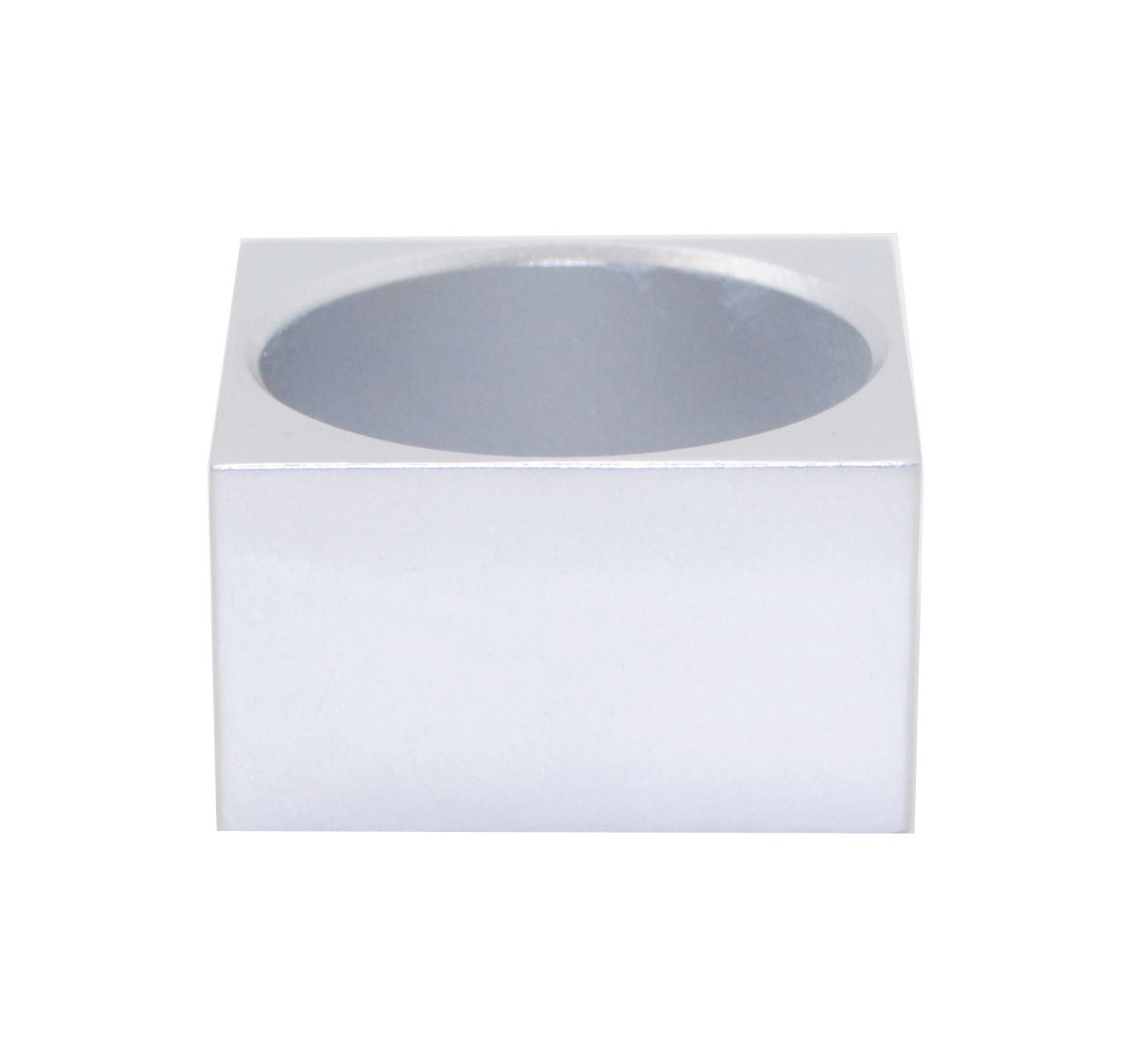 100mm Polyresin Sockel silber eckig für DIY-Schneekugel - Schneekugelhaus