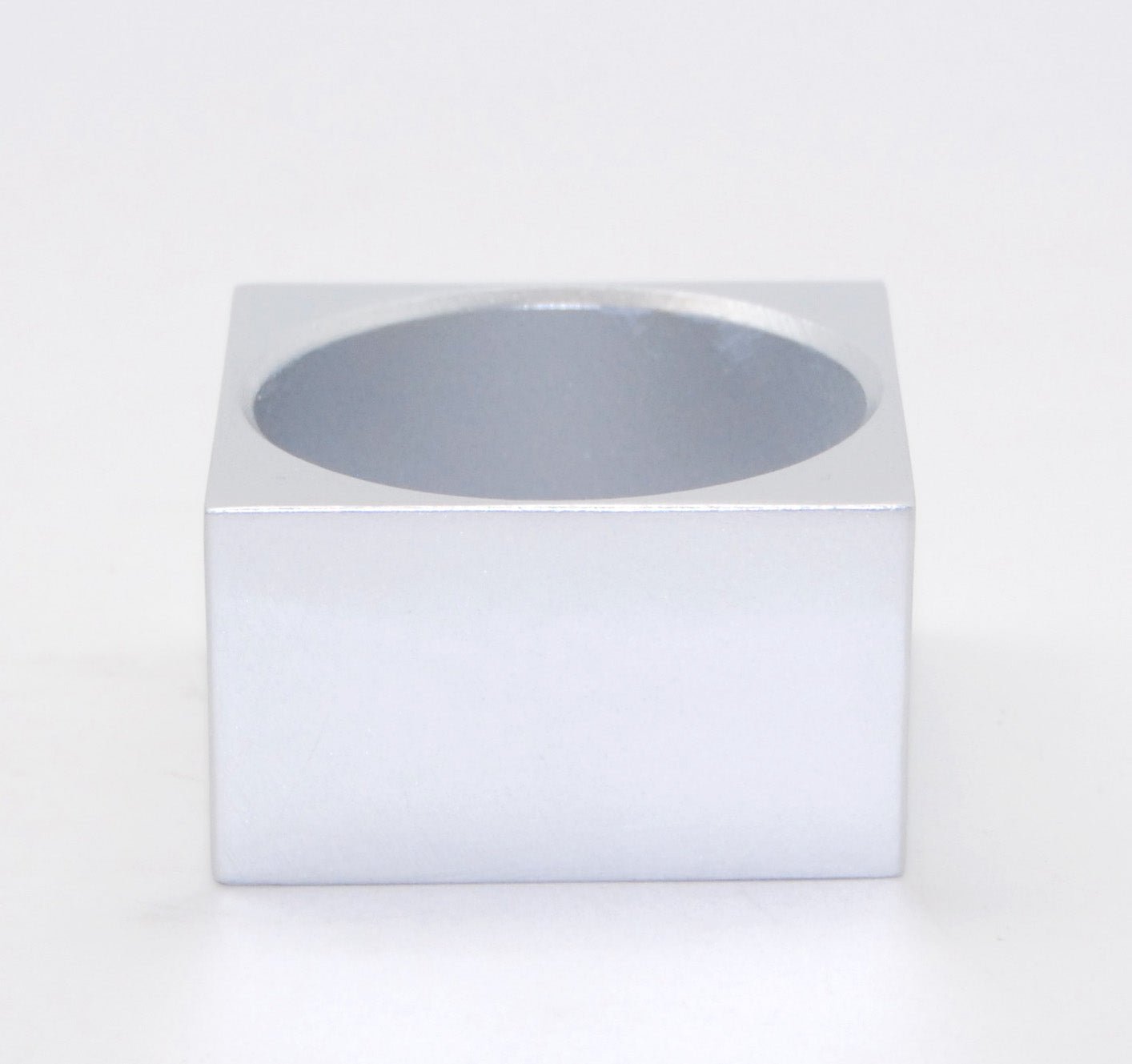 100mm Polyresin Sockel silber eckig für DIY-Schneekugel - Schneekugelhaus