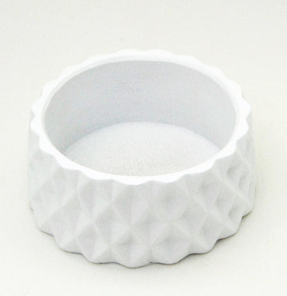 100mm Polyresin Sockel weiß rund kubische Form für DIY-Schneekugel - Schneekugelhaus