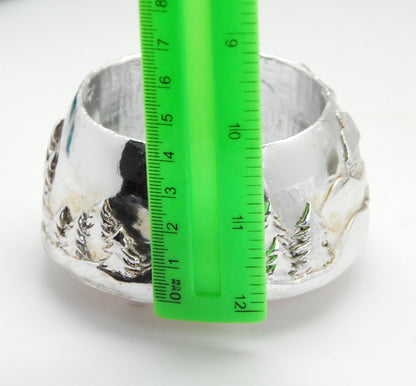 100mm- Porzellan Sockel silber Landschaft DIY-Schneekugel - Schneekugelhaus
