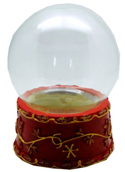 120mm-Do-it-Yourself Schneekugel mit rotem Sockel - Schneekugelhaus