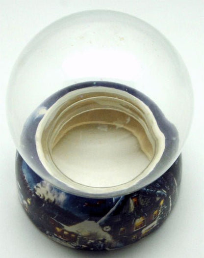 120mm-Do-it-Yourself Schneekugel mit Sockel Winterlandschaft dunkel für Spieluhr - Schneekugelhaus