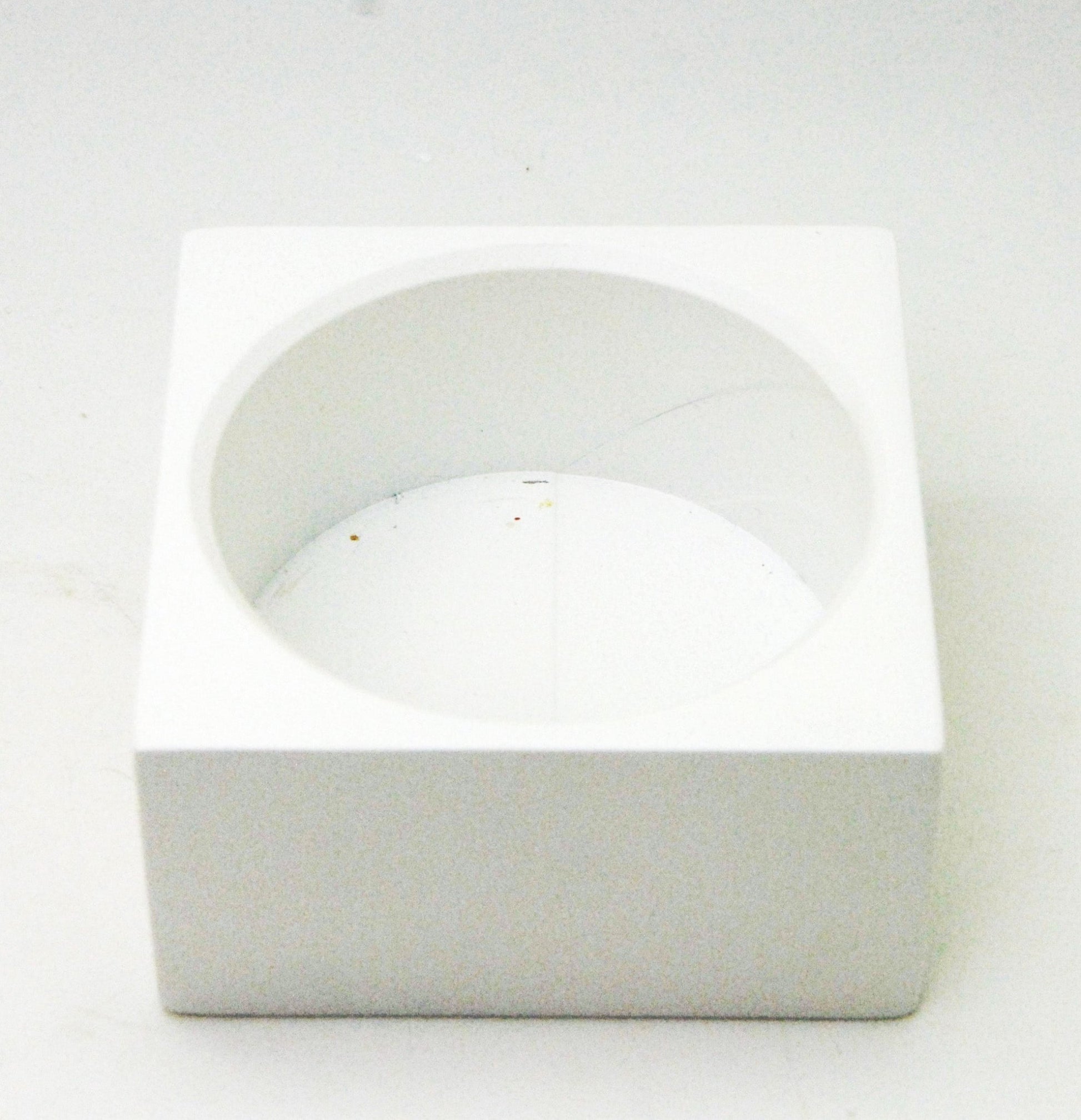 120mm Polyresin Sockel weiß eckig für DIY-Schneekugel - Schneekugelhaus