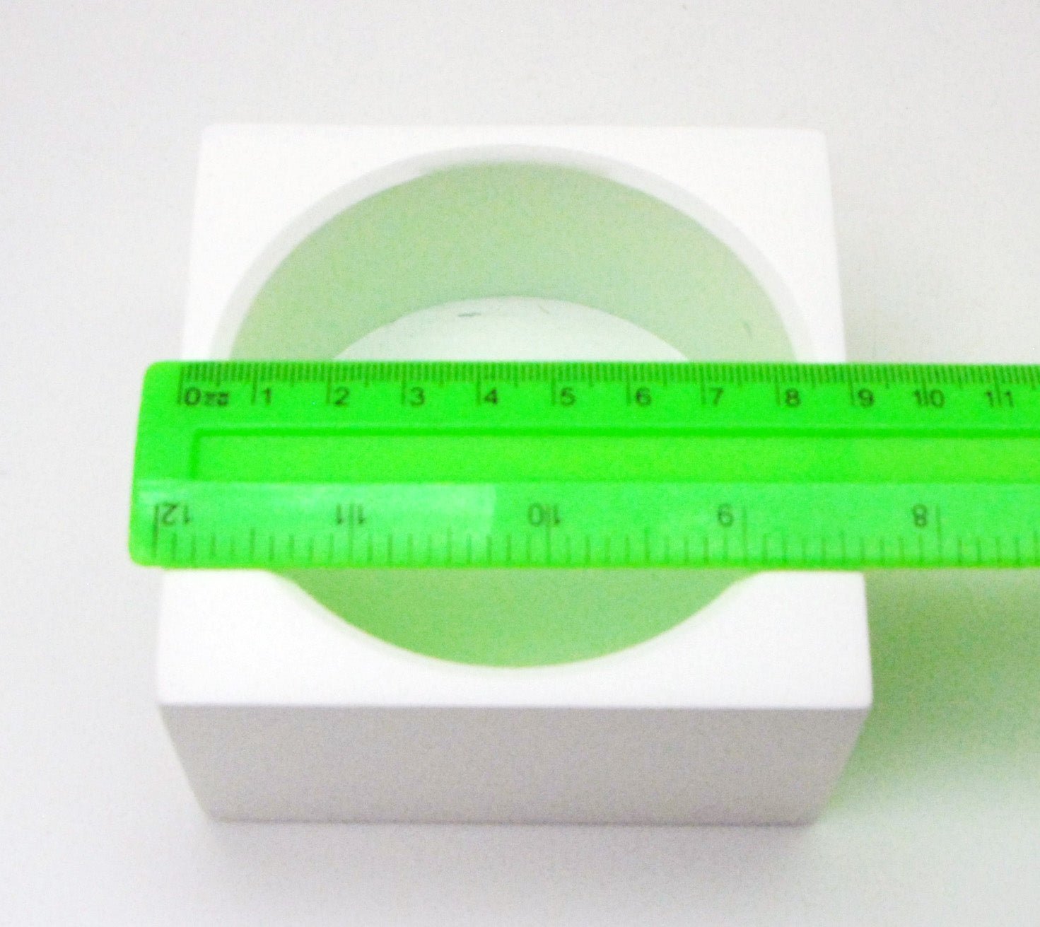 120mm Polyresin Sockel weiß eckig für DIY-Schneekugel - Schneekugelhaus