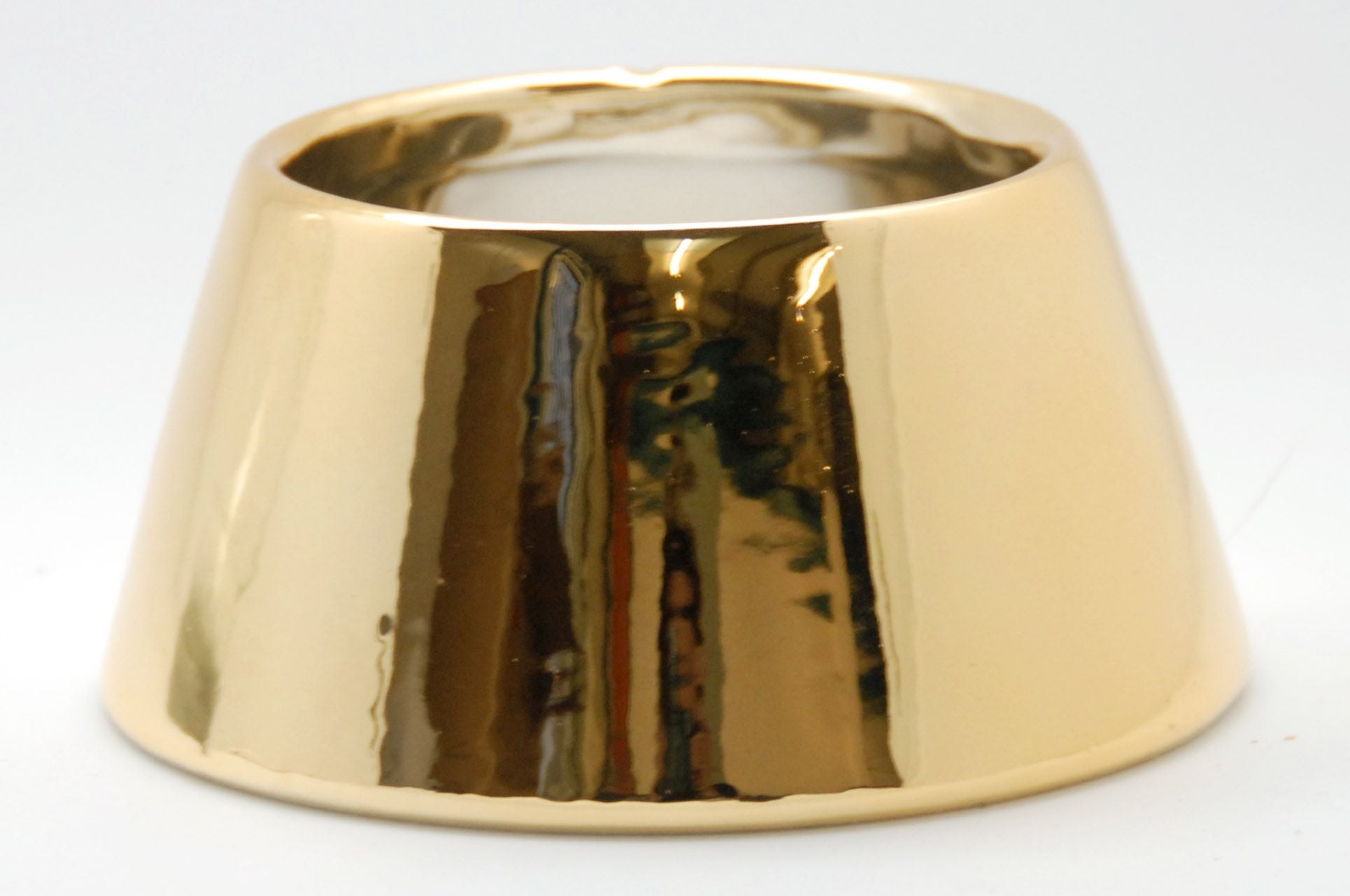 120mm- Porzellan Sockel gold DIY-Schneekugel - Schneekugelhaus