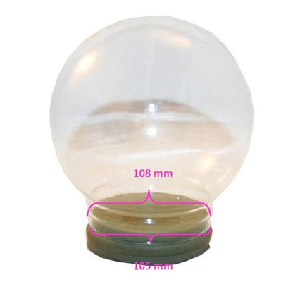 150mm DIY Schneekugel Bastelset gold glänzend galvanisiert - Schneekugelhaus