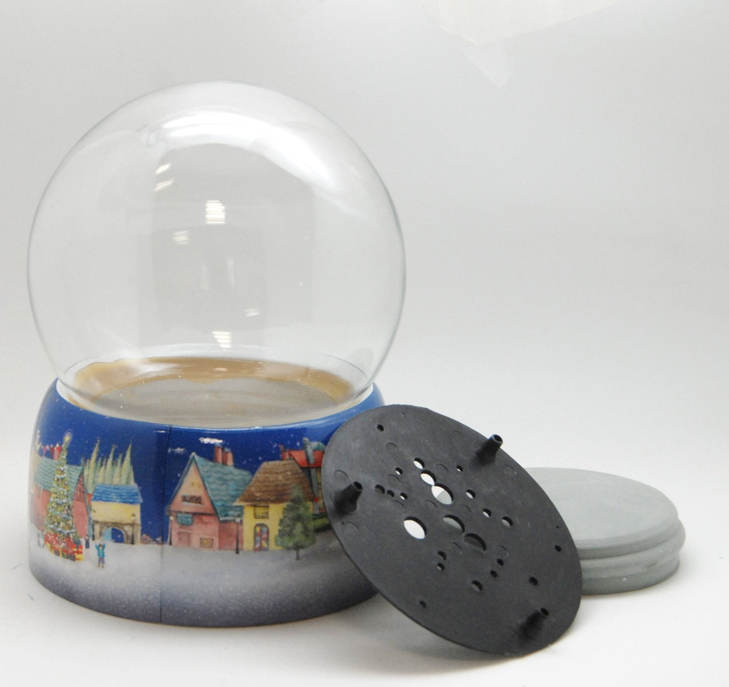 150mm DIY Schneekugelset Bastelset Glas und Porzellan Weihnachtsmarkt - Schneekugelhaus
