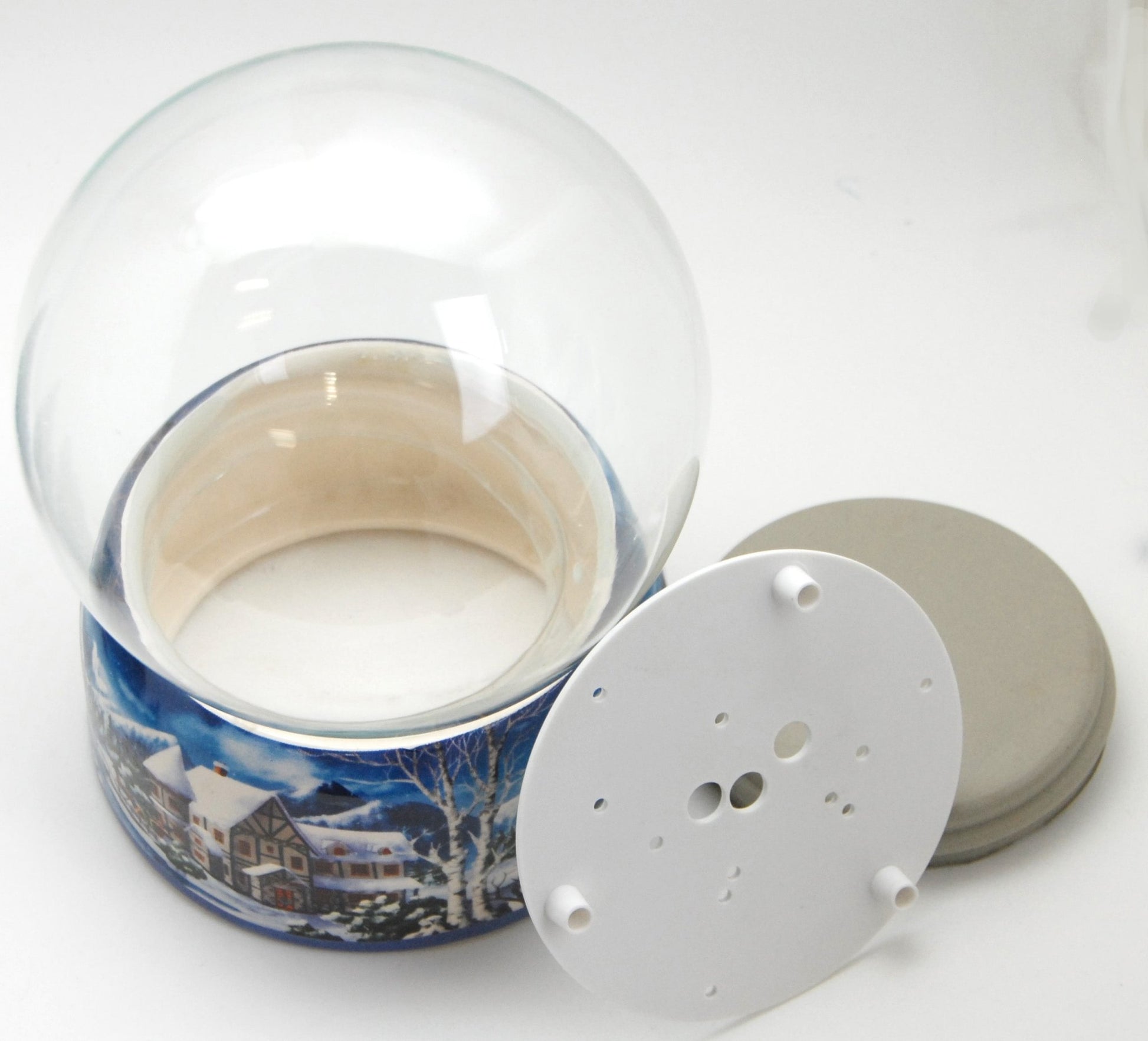 150mm DIY Schneekugelset Winter hell mit Spieluhr Winter Wonderland - Schneekugelhaus