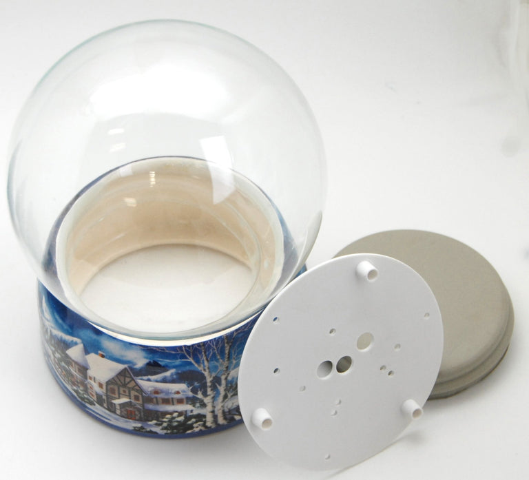 150mm DIY Schneekugelset Winter hell mit Spieluhr Winter Wonderland - Schneekugelhaus
