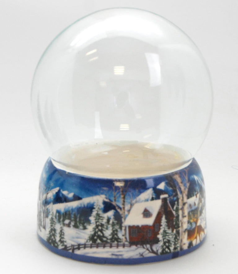 150mm DIY Schneekugelset Winter hell mit Spieluhr Winter Wonderland - Schneekugelhaus