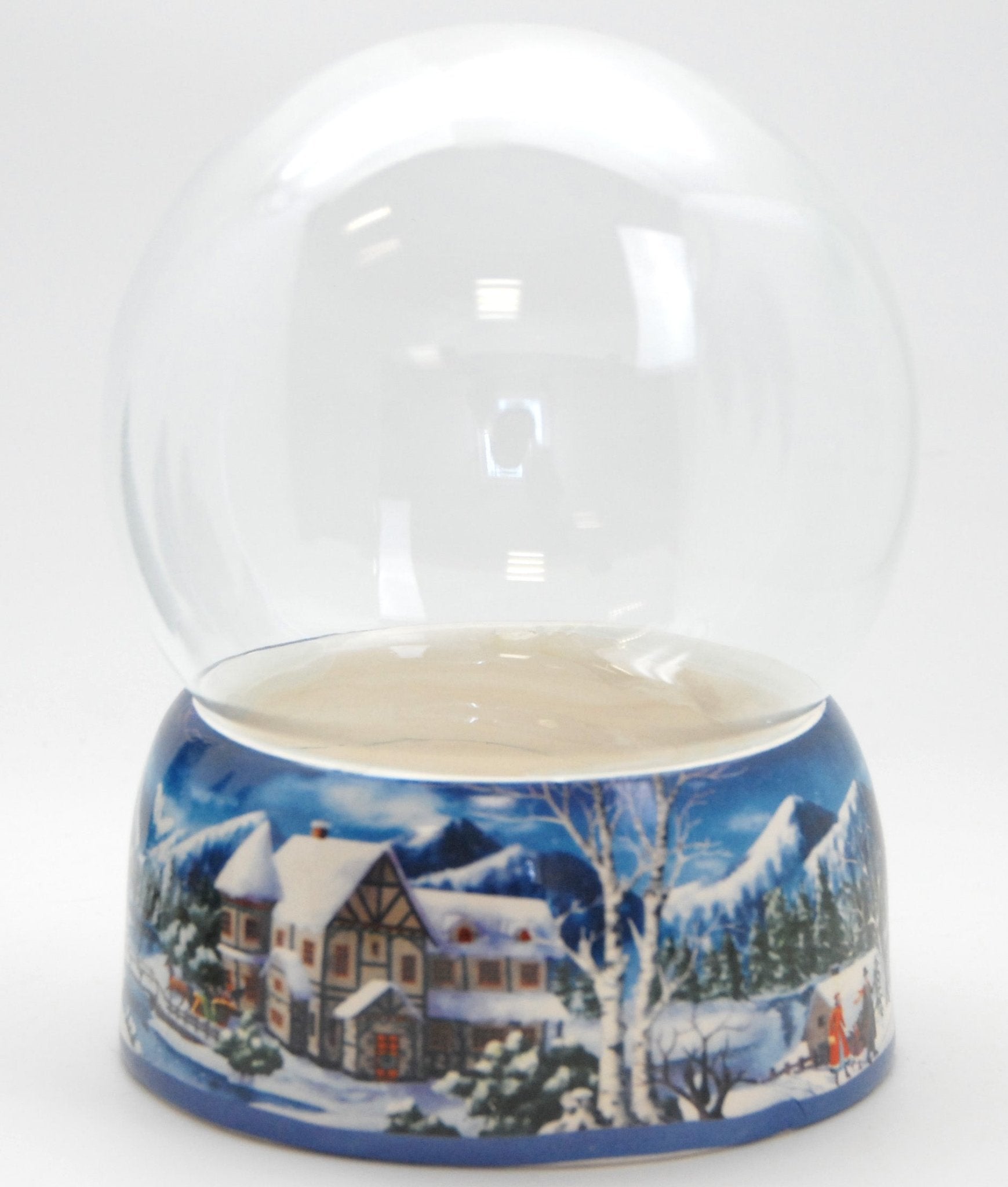 150mm DIY Schneekugelset Winter hell mit Spieluhr Winter Wonderland - Schneekugelhaus