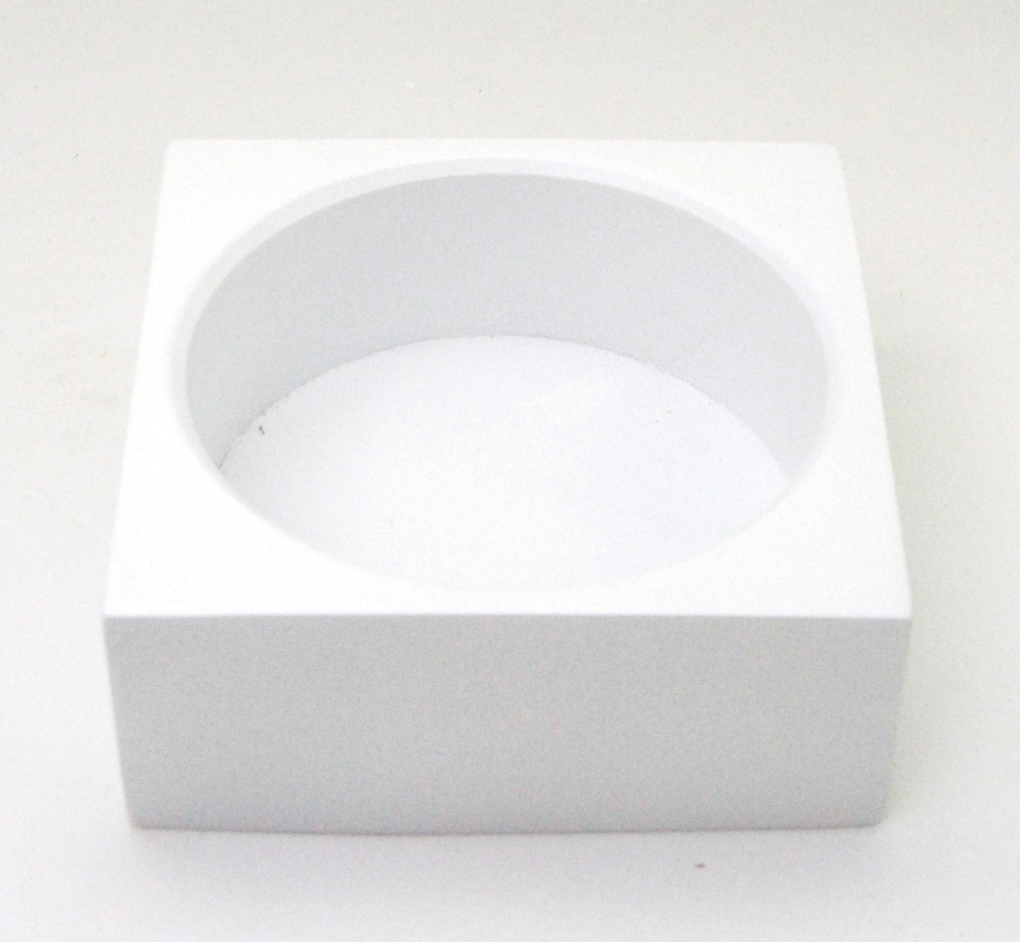 150mm Polyresin Sockel weiß eckig für DIY-Schneekugel - Schneekugelhaus