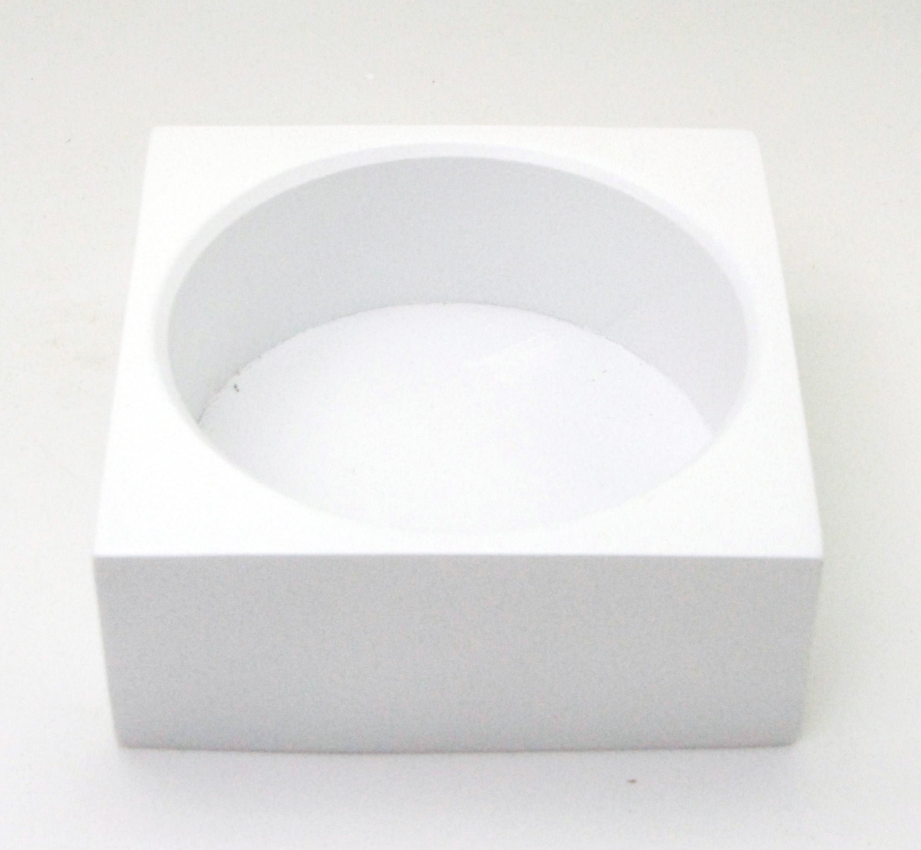 150mm Polyresin Sockel weiß eckig für DIY-Schneekugel - Schneekugelhaus